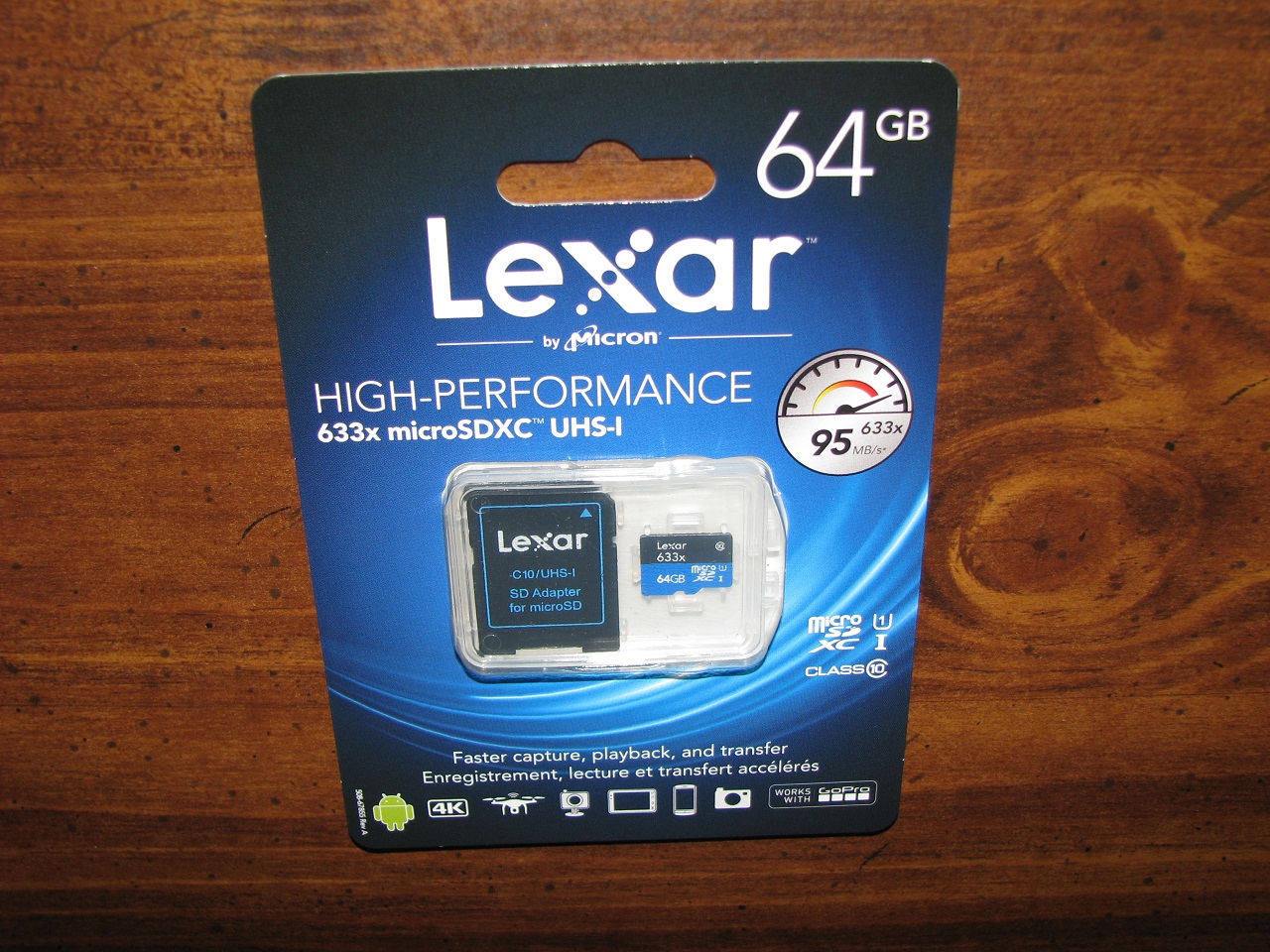 Lexar 633x 64GB microSD card