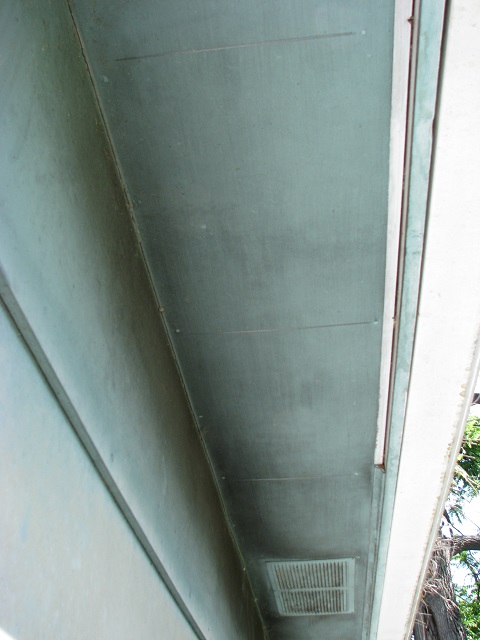 Masonite Soffit with Supports Marked