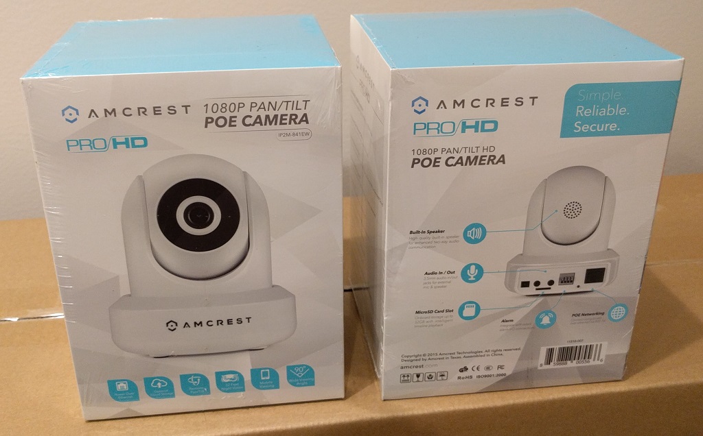 Two Amcrest IP2M-841 new in box